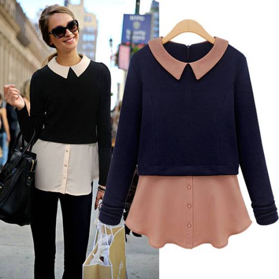 blouse and sweater
