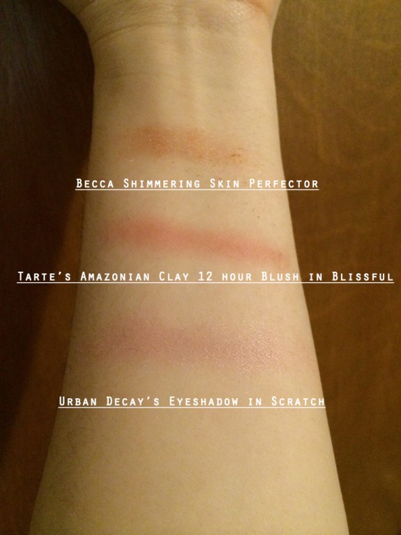 becca tarte blush urban decay eyeshadow