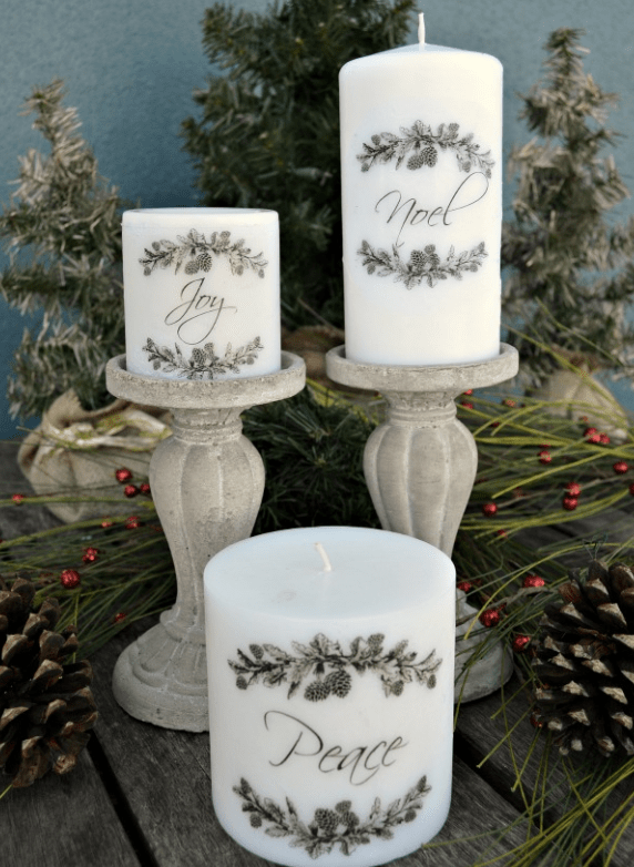 printed candles