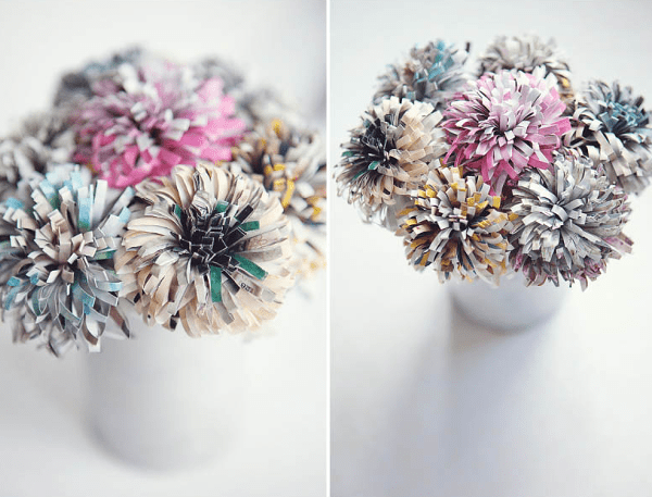 Recycled Magazine flowers
