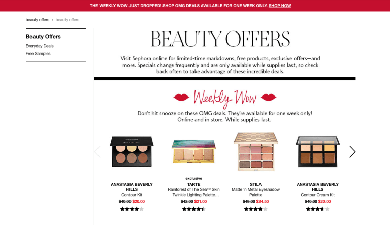 sephora weekly wow