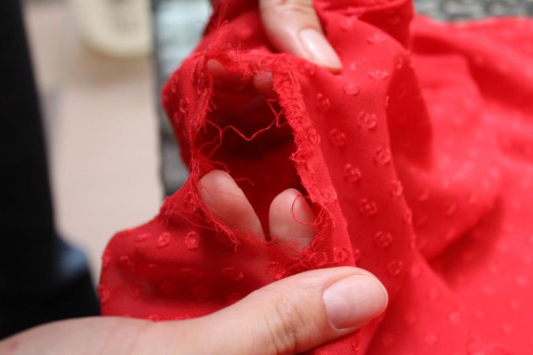 torn blouse clothing