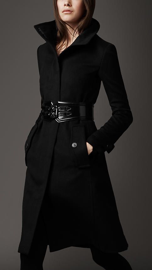 Coat with statement belt 2