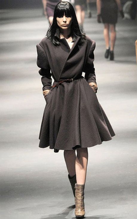 fitted and flared coat